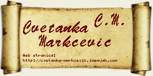 Cvetanka Markčević vizit kartica